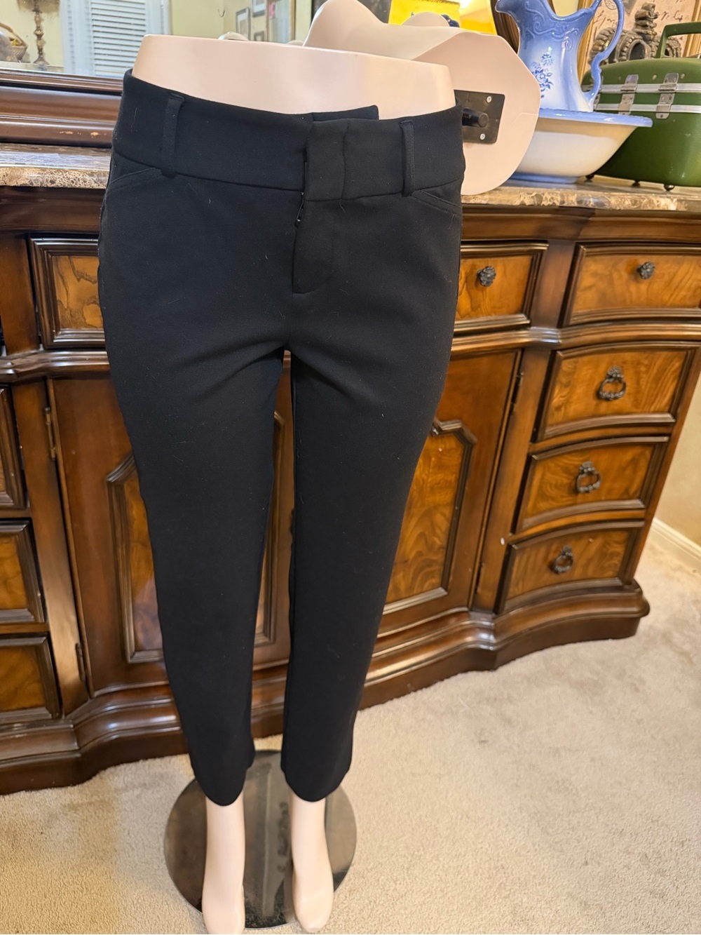 Michael Kors Black Cropped Slim Ankle Pants